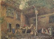 Courtyard of the Painter's House (mk46) John Frederichk Lewis RA